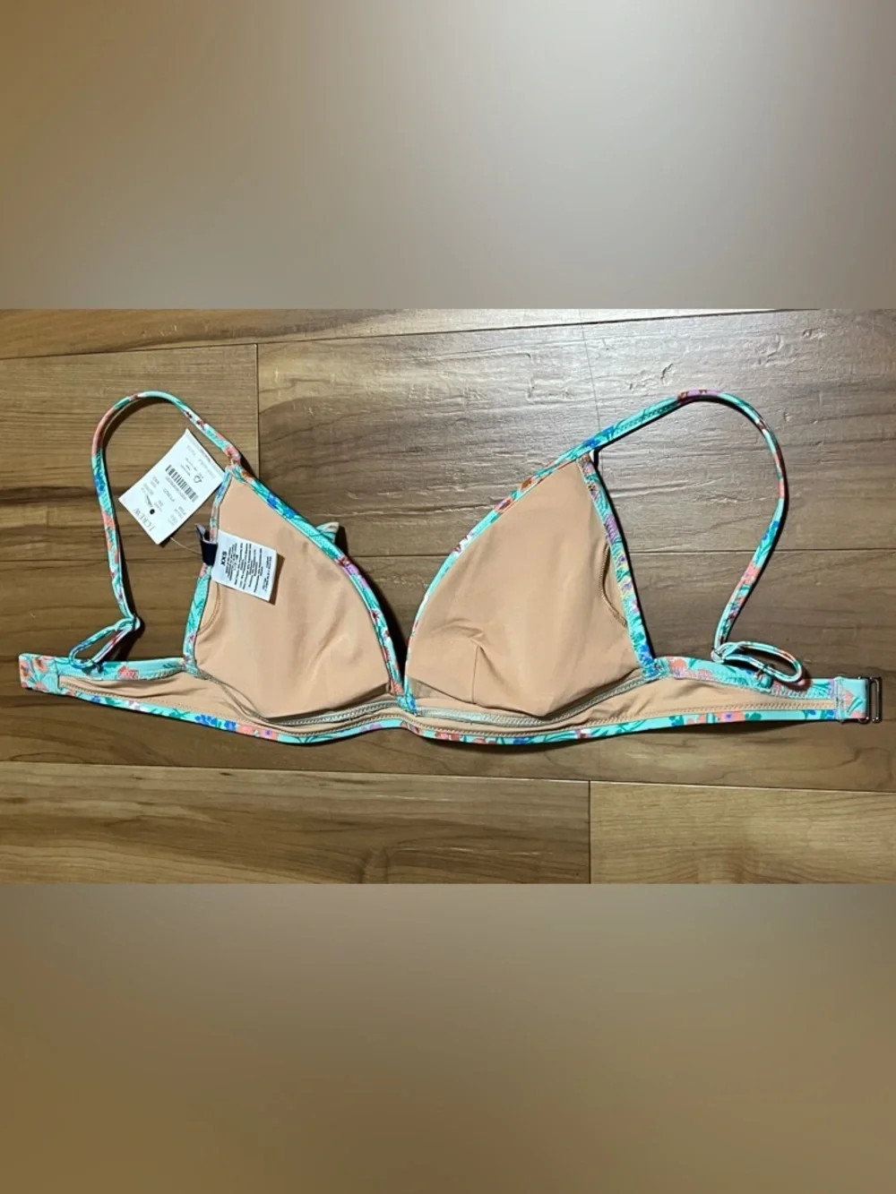 J.Crew Floral Bikini Top Ruffle XXS NWT